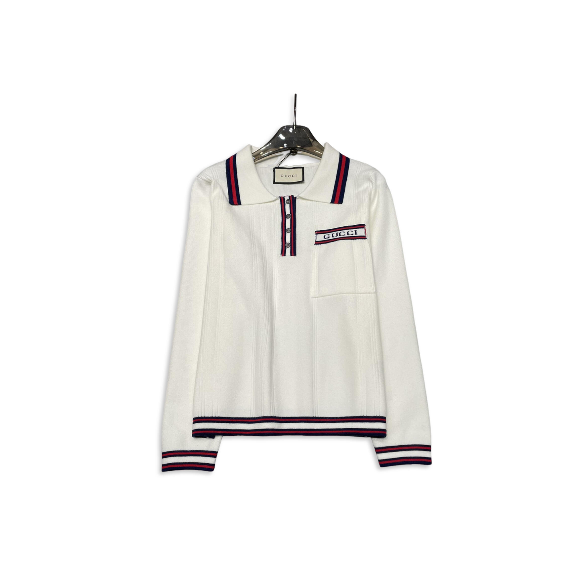Gvc*1 knitted polo collar top
